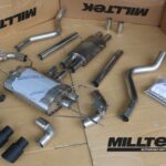 【ランドローバー・ディフェンダー 110 V8　525PS】MILLTEK SPORT ◇OPF/GPF バック・システム◇ ブラック・リアチップ ※Eマーク取得済