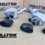 MILLTEK SPORT（ミルテックスポーツ）アウディ ＲＳ４ Ｂ９ クワトロ ２.９Ｌ ◇リゾネーテッド・キャタバックシステム ◇セラコートブラック・オーバルチップ ※E-マーク取得済